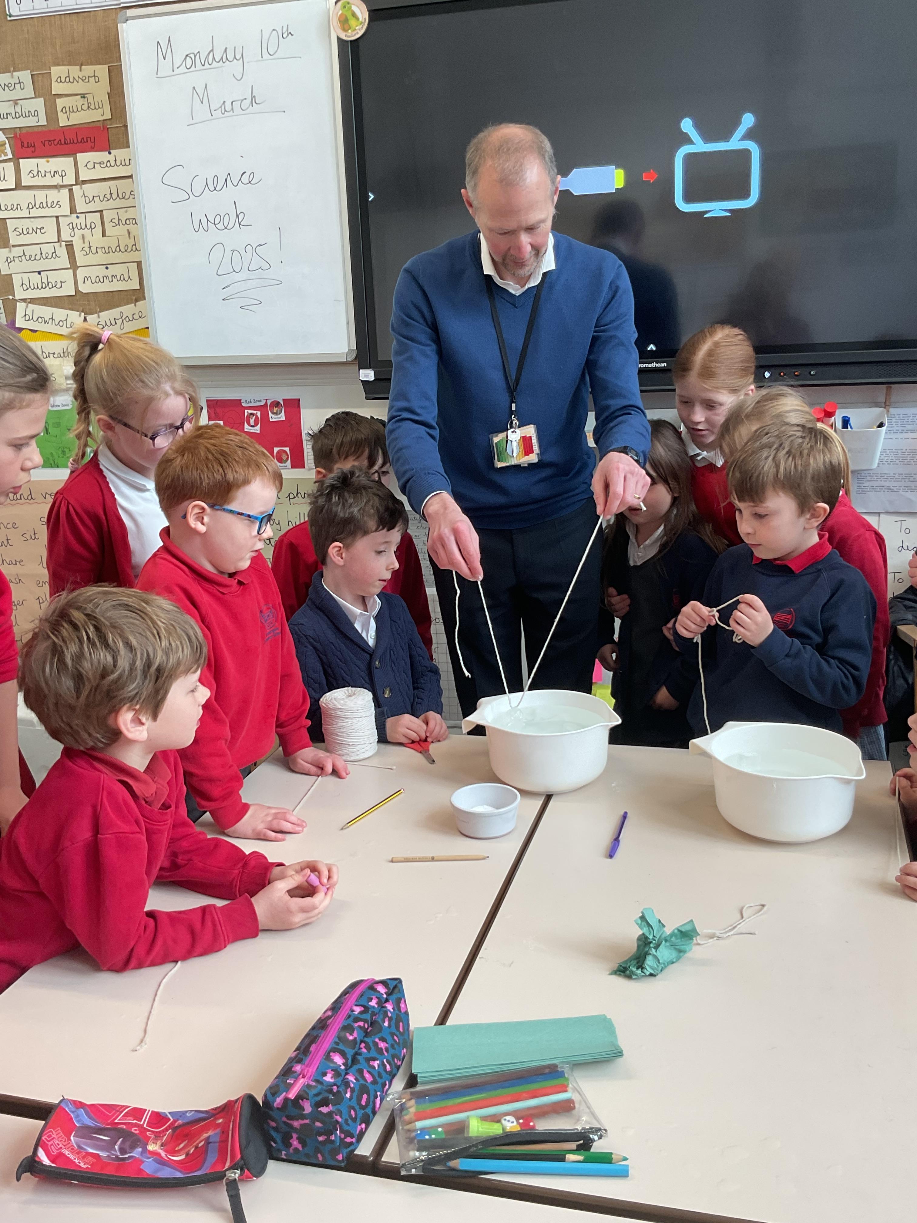 A sticky ice experiment from our Science Day 2025
